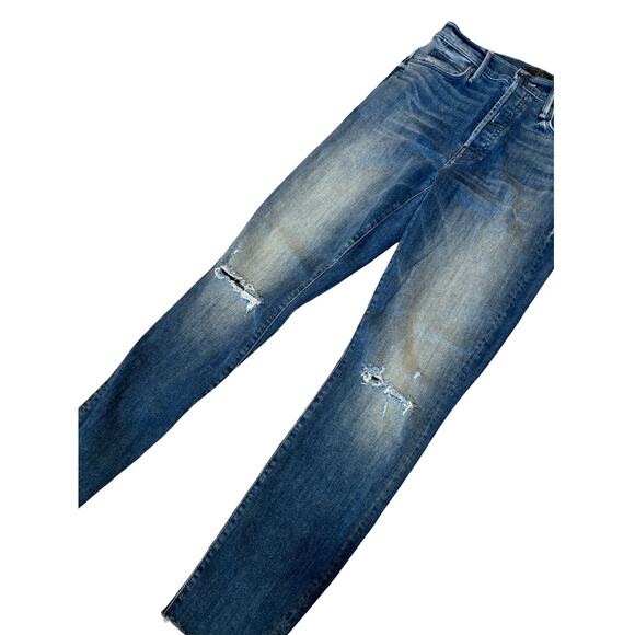 Mother The Stunner Ankle Fray Jeans Field of Dreams Sz 27 High Rise Skinny - Picture 4 of 9